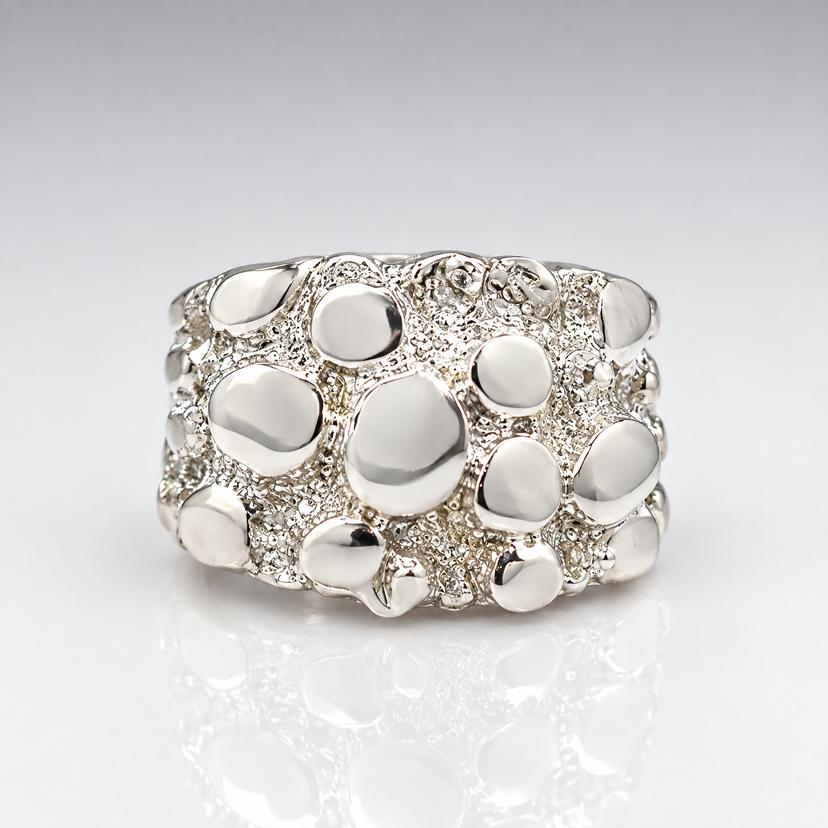 Silver Nugget Ring